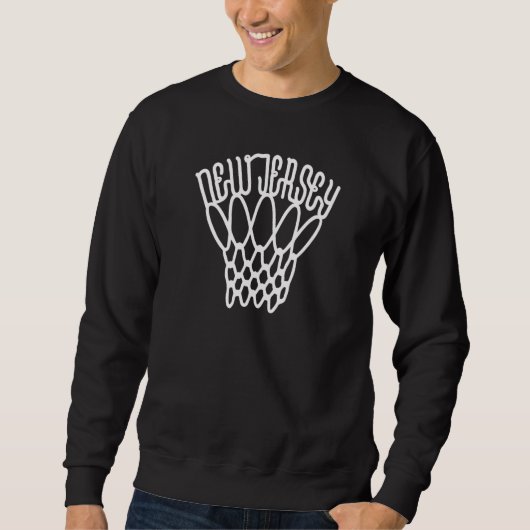 New Jersey Basketball Net Vintag Sweatshirt (Vorderseite)