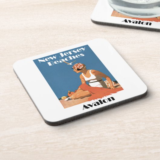 New Jersey Beaches ~ Avalon Untersetzer (Linke Seite)