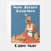 New Jersey Beaches ~ CapMay Fleecedecke (Vorderseite)