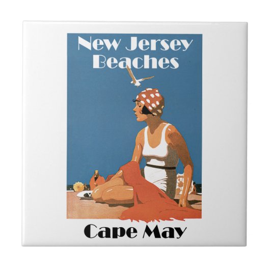 New Jersey Beaches ~ CapMay Fliese (Vorderseite)