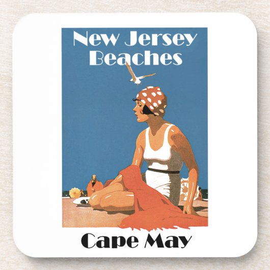 New Jersey Beaches ~ CapMay Getränkeuntersetzer (Vorderseite)