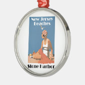 New Jersey Beaches ~ Stone Harbour Ornament Aus Metall (Links)
