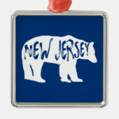 New Jersey Bear Ornament Aus Metall (Vorne)