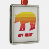 New Jersey Bear Rainbow Ornament Aus Metall (Rechts)