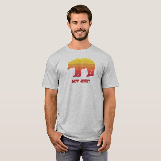 New Jersey Bear Rainbow T-Shirt (Vorne ganz)