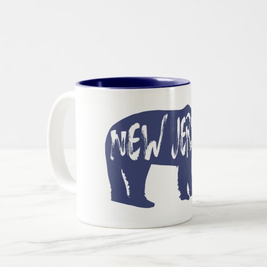 New Jersey Bear Zweifarbige Tasse (Vorderseite Links)