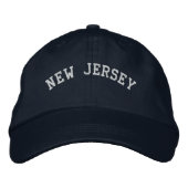 New Jersey bestickt Basic Cap Navy Blue Bestickte Kappe (Vorderseite)