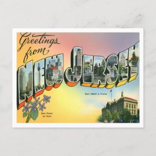 New Jersey Big Letters Postcard Postkarte