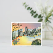 New Jersey Big Letters Postcard Postkarte (Stehend Vorderseite)