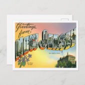 New Jersey Big Letters Postcard Postkarte (Vorne/Hinten)