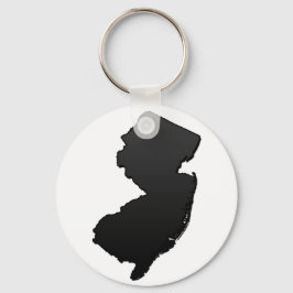 New Jersey Black Kontur Schlüsselanhänger