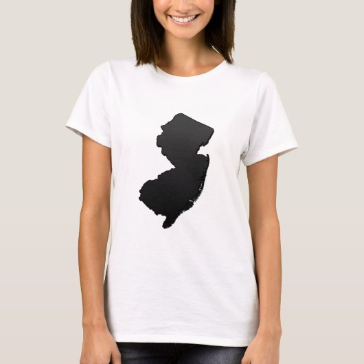 New Jersey Black Kontur T-Shirt (Vorderseite)