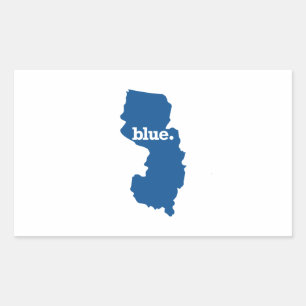 NEW JERSEY BLauer STAAT Rechteckiger Aufkleber