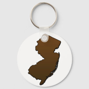 New Jersey Brown-Kontur Schlüsselanhänger