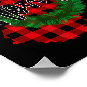 New Jersey Buffalo Plaid Christmas Home Wreath Ret Poster (Ecke)