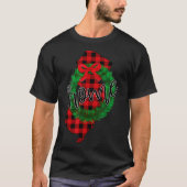 New Jersey Buffalo Plaid Christmas Home Wreath Ret T-Shirt (Vorderseite)