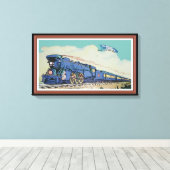 New Jersey Central Blue Comet Train Leinwanddruck (Insitu (Holzboden))