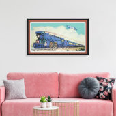 New Jersey Central Blue Comet Train Leinwanddruck (Insitu (Wohnzimmer))