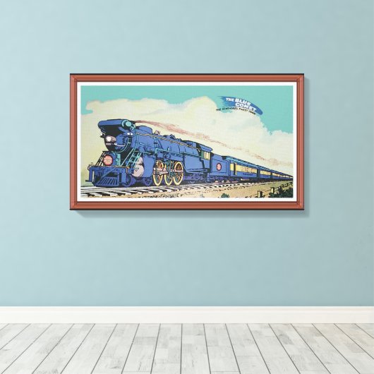 New Jersey Central Blue Comet Train Leinwanddruck (Insitu (Holzboden))
