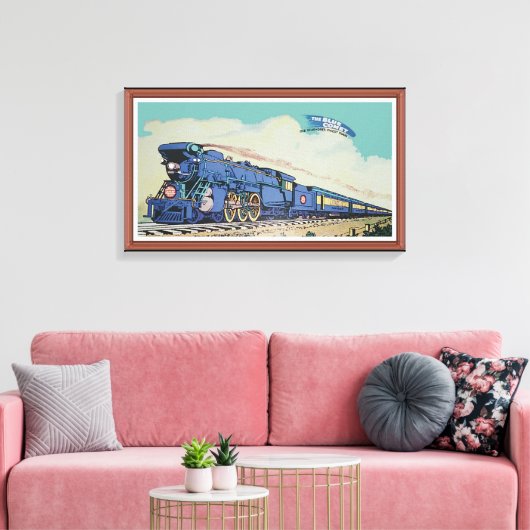 New Jersey Central Blue Comet Train Leinwanddruck (Insitu (Wohnzimmer))