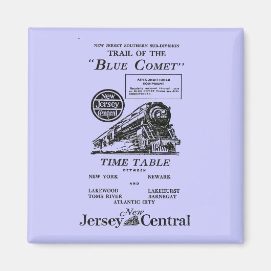 New Jersey Central Blue Comet Train Magnet (Vorne)