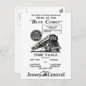 New Jersey Central Blue Comet Train Postkarte (Vorne/Hinten)