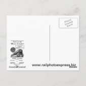 New Jersey Central Blue Comet Train Postkarte (Rückseite)