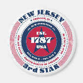 New Jersey Circle Typography Souvenir Magnet (Vorne)
