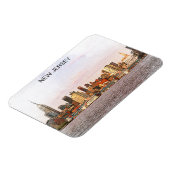New Jersey City Panorama View Magnet (Linke Seite)