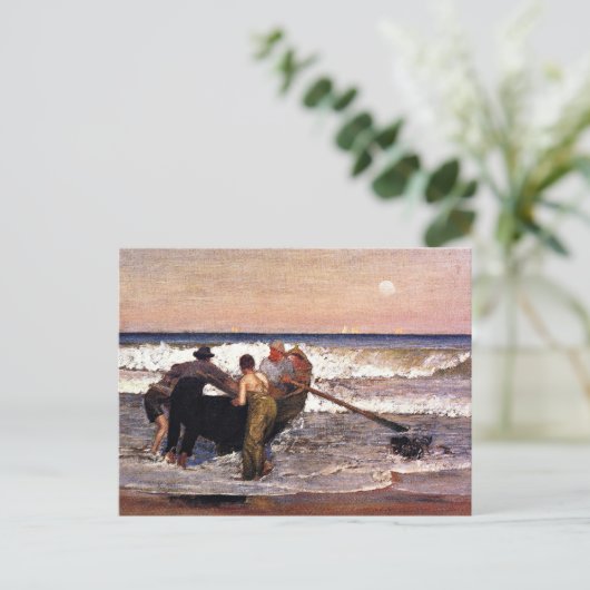 New Jersey, das Boot abschieben, schöne Kunst, Postkarte (Stehend Vorderseite)