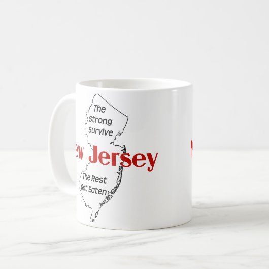 New Jersey - Das starke Überleben. Die Erholung wi Kaffeetasse (Vorderseite Links)