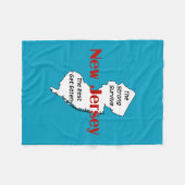 New Jersey - Das starke Überleben Personalisiert Fleecedecke (Vorderseite (Horizontal))