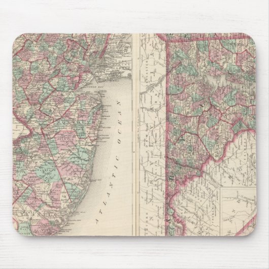New Jersey, Delaware und Maryland Mousepad (Vorne)