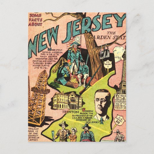 New Jersey, der Garden-Staat Postkarte (Vorderseite)