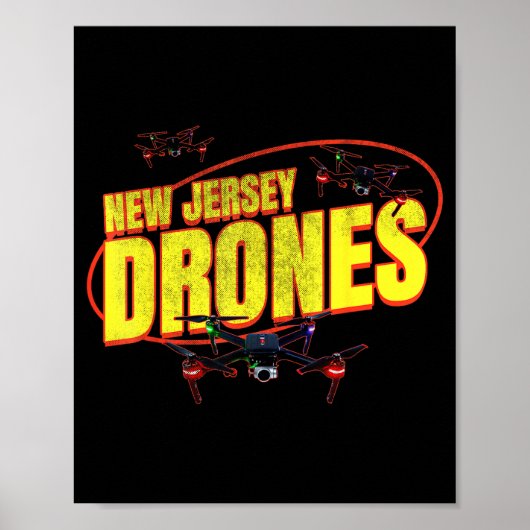 New Jersey Drones Funny Mystery Drones In New Jers Poster (Vorne)