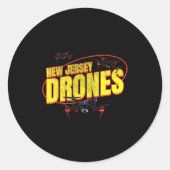 New Jersey Drones Funny Mystery Drones In New Jers Runder Aufkleber (Vorderseite)