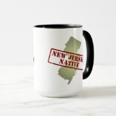 New-Jersey Eingeborener gestempelt auf Karte Tasse (VorderseiteRechts)