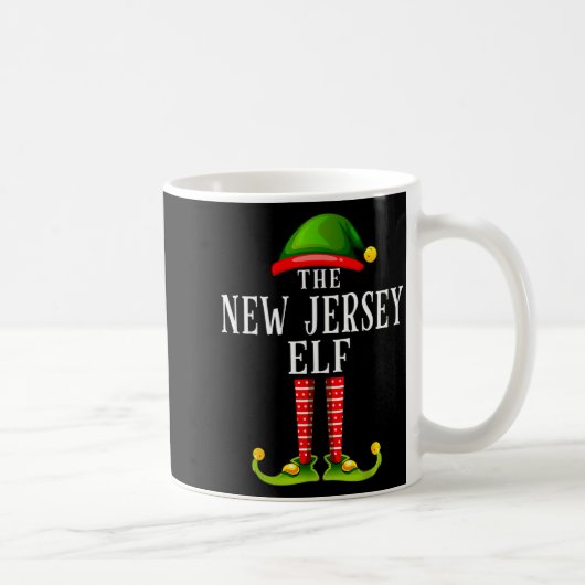 New Jersey Elf Christmas Matching Family Group Pjs Kaffeetasse (Rechts)