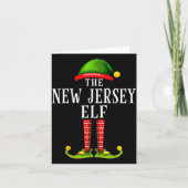 New Jersey Elf Christmas Matching Family Group Pjs Karte (Vorderseite)
