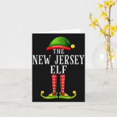 New Jersey Elf Christmas Matching Family Group Pjs Karte (Gelbe Blume)