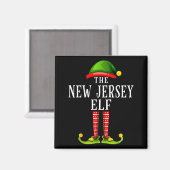 New Jersey Elf Christmas Matching Family Group Pjs Magnet (Vorderseite/Rückseite)