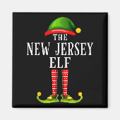 New Jersey Elf Christmas Matching Family Group Pjs Magnet (Vorne)