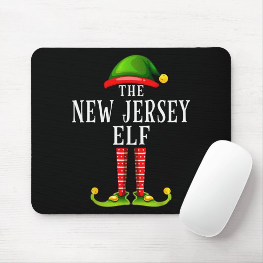 New Jersey Elf Christmas Matching Family Group Pjs Mousepad (Mit Mouse)