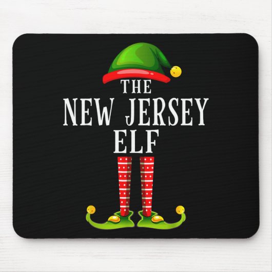 New Jersey Elf Christmas Matching Family Group Pjs Mousepad (Vorne)
