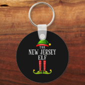New Jersey Elf Christmas Matching Family Group Pjs Schlüsselanhänger (Vorderseite)