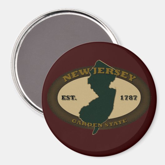 New Jersey Est. 1787 Magnet (Vorderseite/Rückseite)