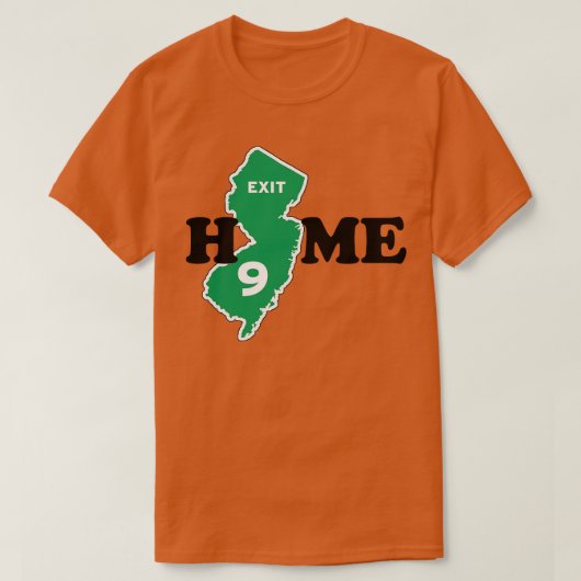 New Jersey Exit 9 Zuhause T-Shirt (Design vorne)