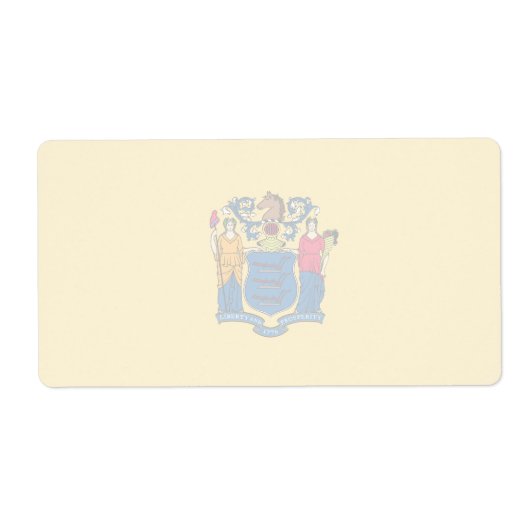 New Jersey Faint Flag Shipping Label (Vorne)