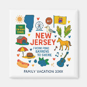 New Jersey Family Trip Keepsake Custom Magnet (Vorne)