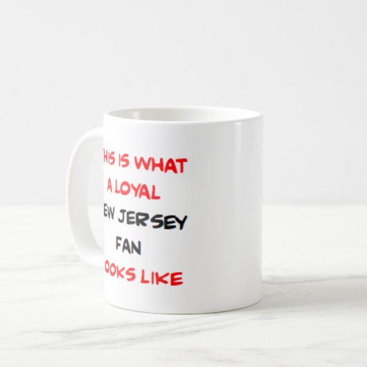 new jersey fan, loyal kaffeetasse (Vorderseite Links)